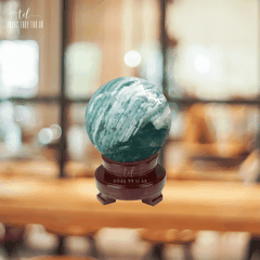 Quả cầu thạch anh xanh lá 6.0 kg - 6.19 kg