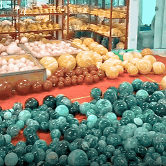 Quả cầu thạch anh xanh lá 10 kg - 19kg