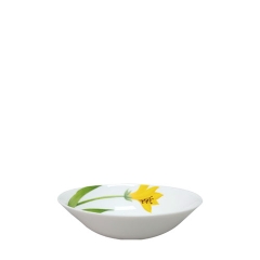 Tô Thủy Tinh 17cm Họa Tiết Lá Hoa Huệ Tây