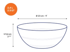 Tô Thủy Tinh Gigogne Empilable Clear 23cm – Duralex