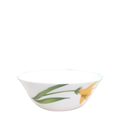 Tô Thủy Tinh 20.5cm Họa Tiết Hoa Huệ Tây