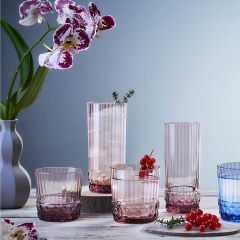 Ly Thủy Tinh America 20s Bicchiere Rocks 30cl Màu Hồng