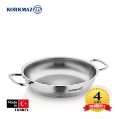 Chảo inox 18/10 quai 2 bên Korkmaz Proline 24cm - 1.8L