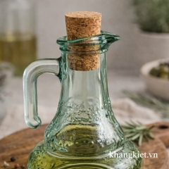 Bình Rót Gia Vị C.H Helios 250ml Thủy Tinh Có Nút Bần Kín Đựng Dầu Ô Liu