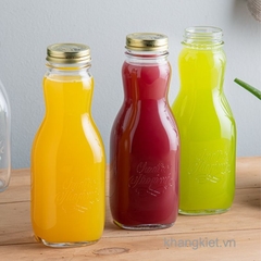 chai thuy tinh quattro juice 1l bormioli rocco