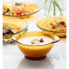 Tô có tay cầm Lys vàng Amber 13.5cm