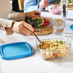 Bộ 5 Hộp Thực Phẩm Thủy Tinh Duralex Freshbox tròn -D9072A