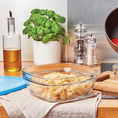 Bộ 5 Hộp Thực Phẩm Thủy Tinh Duralex Freshbox tròn -D9072A
