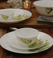 Tô Thủy Tinh 17cm Họa Tiết Lá Thu