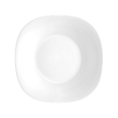 Đĩa Soup Thủy Tinh vuông Parma màu trắng 23cm