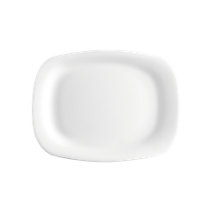 Đĩa Thủy Tinh Chữ Nhật Parma màu trắng 21,5 x 16,5 cm