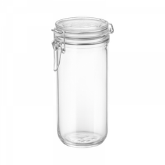 Hũ Thủy Tinh Nắp Cài Fido Thân Tròn Cao 1000ml
