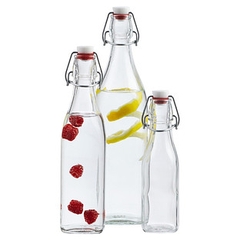 Chai thủy tinh vuông nắp cài Swing 1000ml