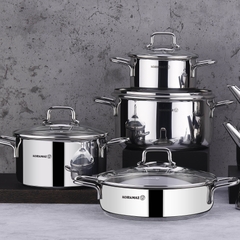 Bộ nồi xửng hấp Inox 316 (18/10) Korkmaz Perla 20cm -A1521