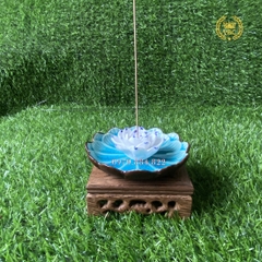 Đĩa sen gốm xông trầm hương dùng cho nhang không tăm