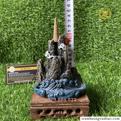 Thác khói trầm hương - Thác xông trầm nụ bằng gốm cao 10,5cm