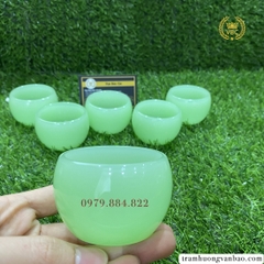 Ly chén ngọc cẩm thạch để uống trà