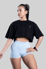 Áo Croptop Lotus - Đen
