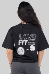 Áo Thun Thể Thao 4 Chiều Love & Fit - Đen