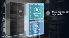 Tủ lạnh Sharp Inverter 401 lít Multi Door SJFXP 480VGBK