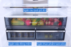 Tủ lạnh Sharp Inverter 525 lít Multi Door SJFXP 600VGBK