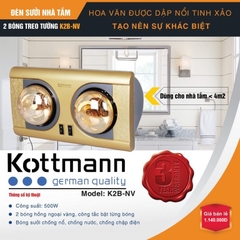 Đèn sưởi nhà tắm 2 bóng Kottmann K2BNV 550W