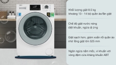 Máy giặt Aqua Inverter 8,5 kg AQD D850 E.W