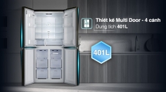 Tủ lạnh Sharp Inverter 401 lít Multi Door SJFXP 480VGBK