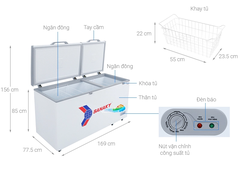 Tủ đông Sanaky 1 Ngăn Đông 530 lít VH 6699HY