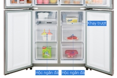 Tủ lạnh Aqua Inverter 456 lít Multi Door AQR IGW525EM GB