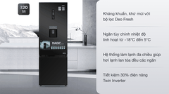 Tủ lạnh Aqua Inverter 320 lít AQR IW378EB BS