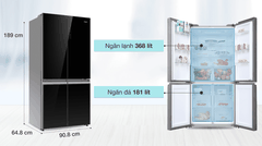 Tủ lạnh Aqua Inverter 549 lít Multi Door AQR IG636 FM(GB)