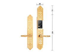 Khóa cửa đại sảnh Demax EL 8882 24K BRASS