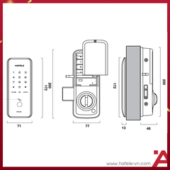 Khóa cửa gỗ Hafele ER5100 912.20.224