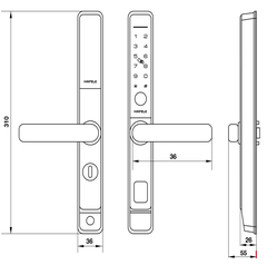 Khóa điện tử Hafele DL6600- TCS 912.20.145