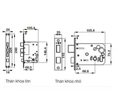 Khóa cửa gỗ Hafele EL7700-TCS (912.20.561, 912.20.560)