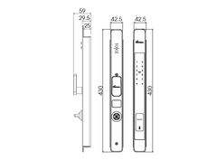 Khóa cửa nhôm Demax SL801 CG