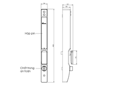 Khóa cửa nhôm Demax SL802 BL