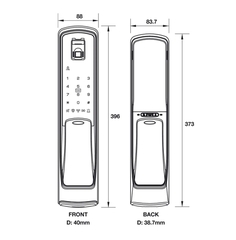 Khóa cửa gỗ Hafele EL9500 912.20.369