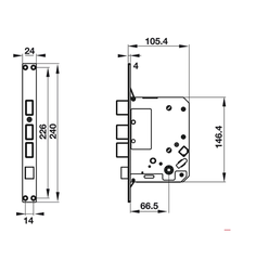 Khóa cửa gỗ Hafele EL9500 912.20.369