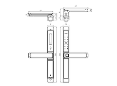 Khóa cửa nhôm Hexa A100 WIFI