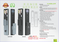 Khóa cửa gỗ Kassler KL-868 CNC BLACK