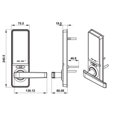 Khóa cửa điện tử Hafele EL7000 - TC 912.05.496, 912.05.495