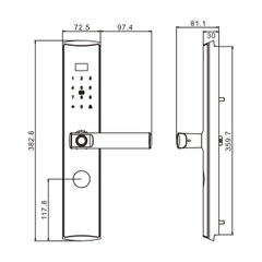 Khóa cửa gỗ Giovani GSL-211B