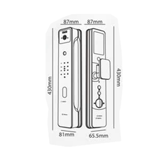 Khoá cửa nhận diện khuôn mặt Bosch FU8 Plus Black app wifi