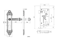 Khóa tay nắm Huy Hoàng HC 5826 PVD TNHC5826-PVDGO