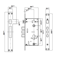 Khóa cửa gỗ HAFELE DL6100 912.20.582