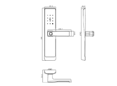 Khóa cửa gỗ Hexa L100 24K