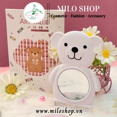 Gương mini Art Value hình gấu Bear màu trắng cute
