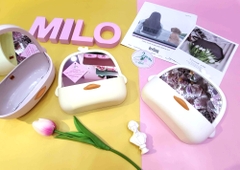 Gương make up để bàn hình vịt cute Mengshang (có khay để đồ)